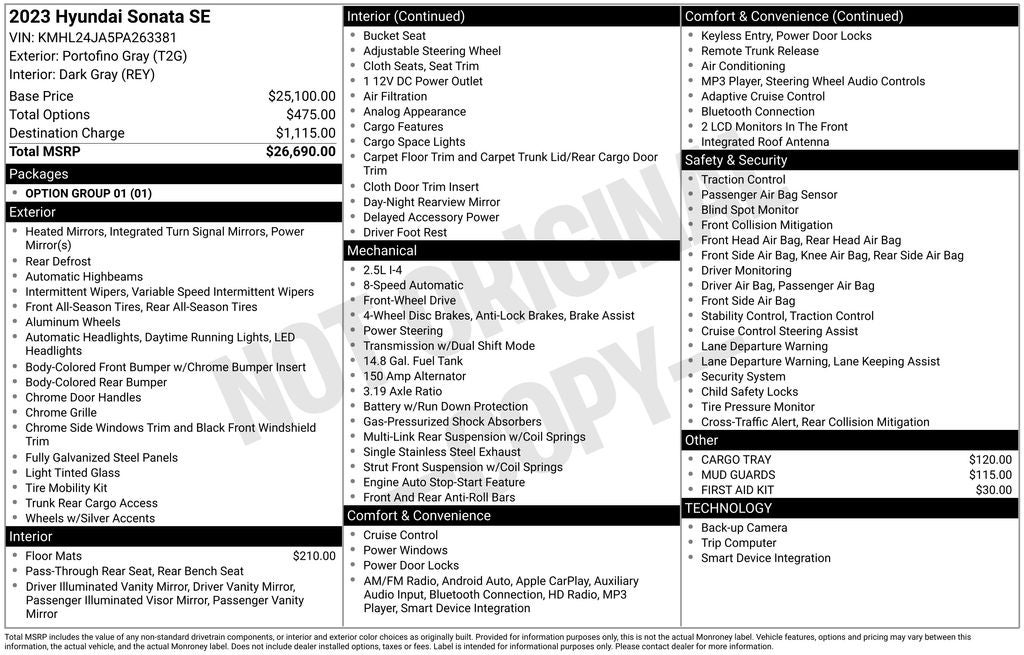 2023 Hyundai SONATA SE