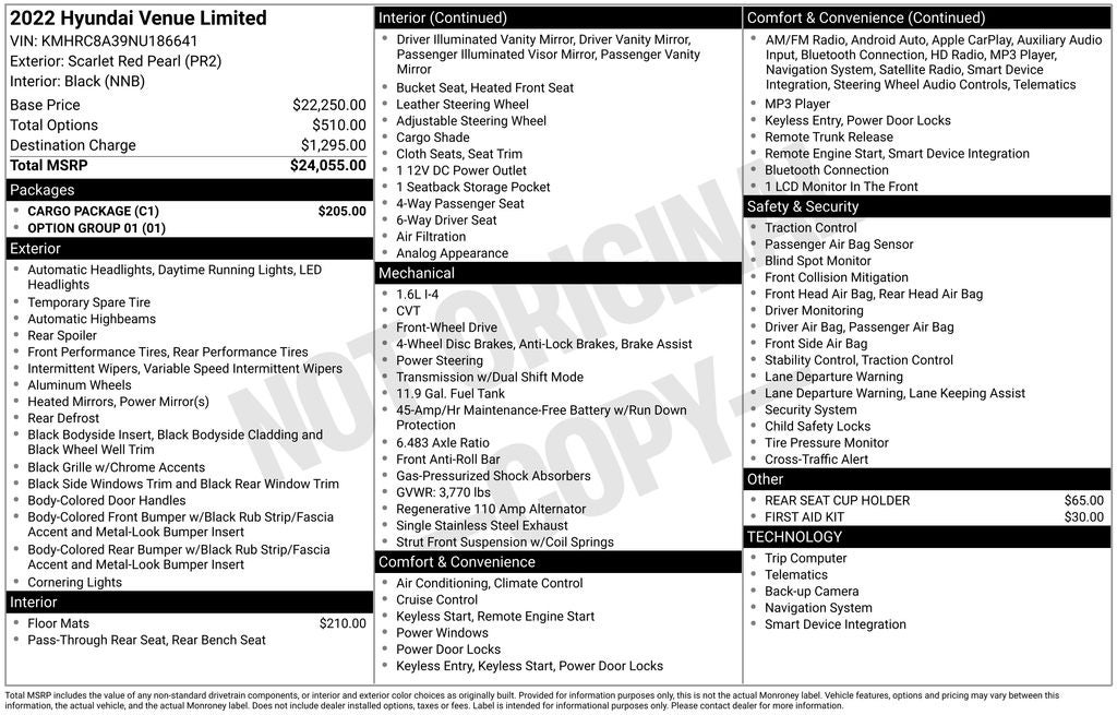 2022 Hyundai VENUE Limited