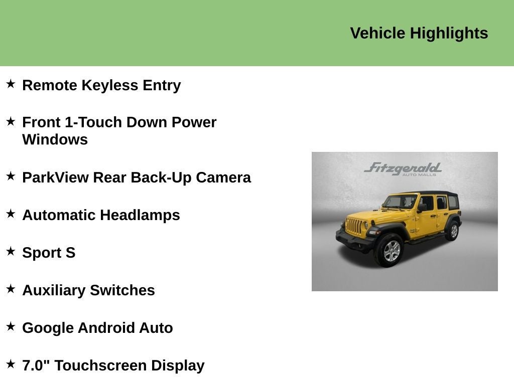 2021 Jeep Wrangler Unlimited Sport S 4x4