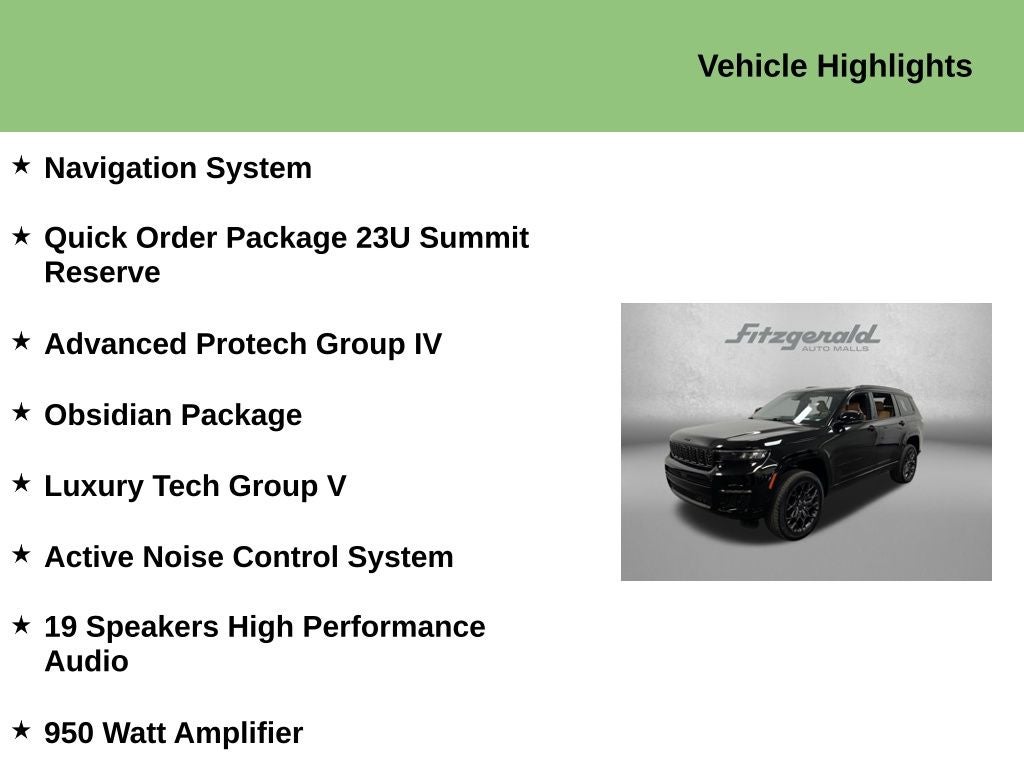 2025 Jeep Grand Cherokee L Summit Reserve 4x4