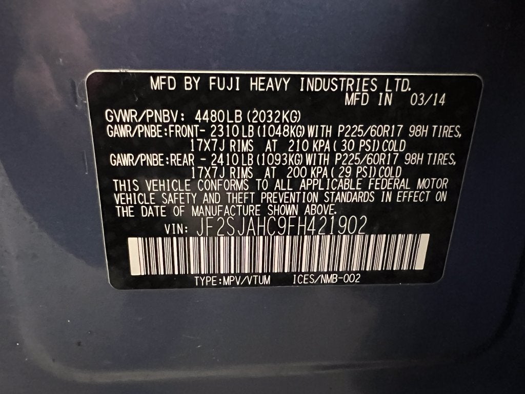 2015 Subaru Forester 2.5i Limited