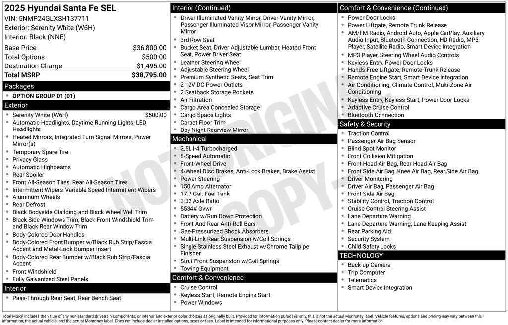2025 Hyundai SANTA FE SEL