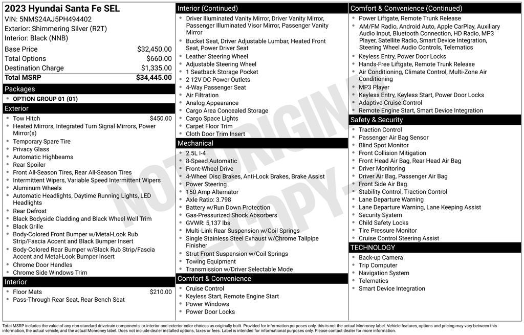 2023 Hyundai SANTA FE SEL