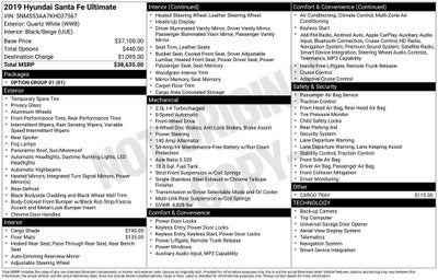 2019 Hyundai SANTA FE Ultimate