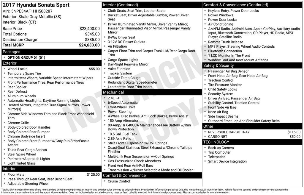 2017 Hyundai SONATA Sport