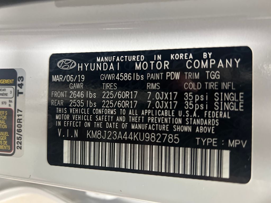 2019 Hyundai TUCSON SE