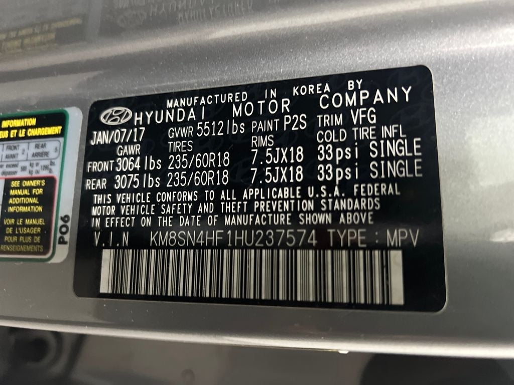 2017 Hyundai SANTA FE SE