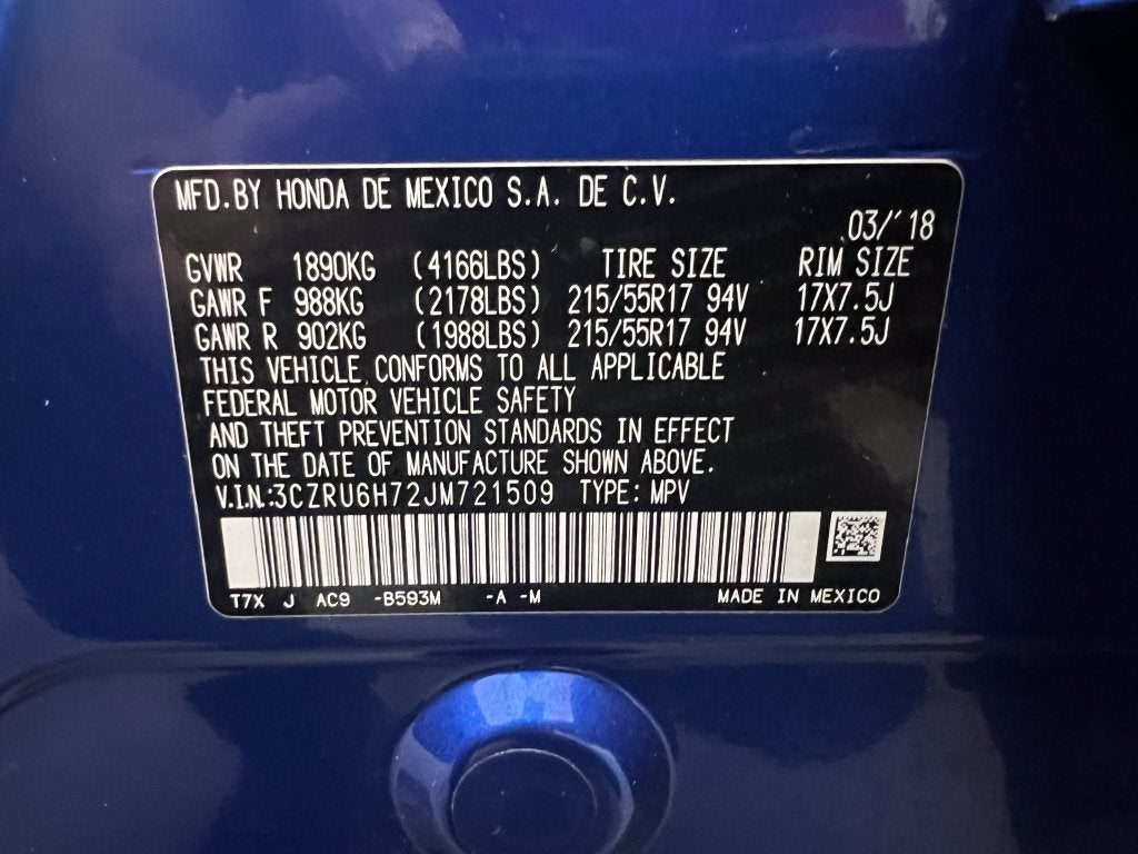 2018 Honda HR-V EX-L w/Navigation