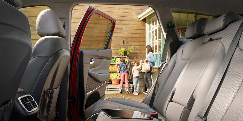 santa fe interior rear seat