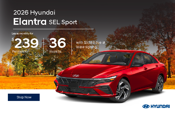 September 2026 Elantra SEL Sport Mobile Banner